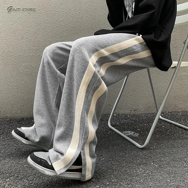 Men Casual Wide-Leg Pants Korean Version  Streetwear Hip Hop Men Fashion Trousers Sweatpants Harajuku Pants Men