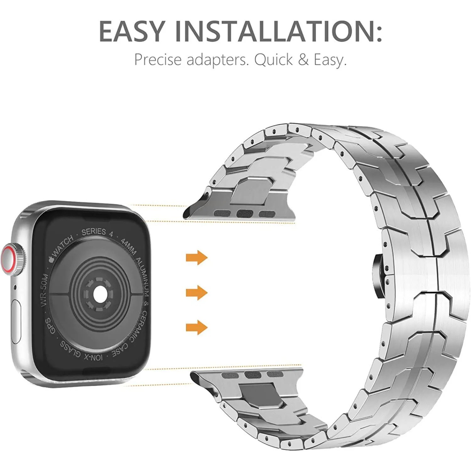 Titanium Colored Strap For Apple Watch Ultra 49mm 7 8 45mm 41mm  Stainless Steel Band iWatch Series SE 6 5 4 3 44mm 40mm 42mm