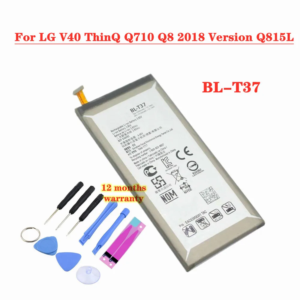 

Высококачественный аккумулятор BLT37 BL-T37 3300 мАч для LG V40 ThinQ Q710 Q8 2018 версия Q815L BL T37 Сменный аккумулятор для телефона + Инструменты