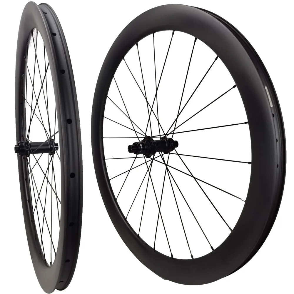 

700C Carbon Road Disc Wheelset 25mm Wide 30mm 35mm 40mm 45mm 55mm 60mm Depth Center Lock Carbon Cyclocross Disc Brake wheels