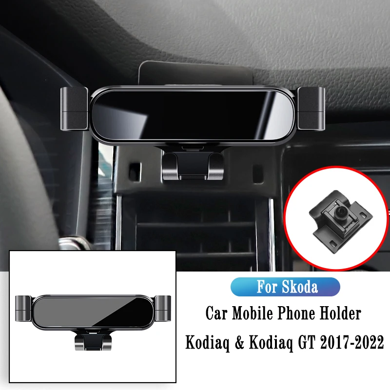 

Car Phone Holder For Skoda Kodiaq GT 2017-2022 Gravity Navigation Bracket Stand Air Outlet Clip Rotatable Support Accessories