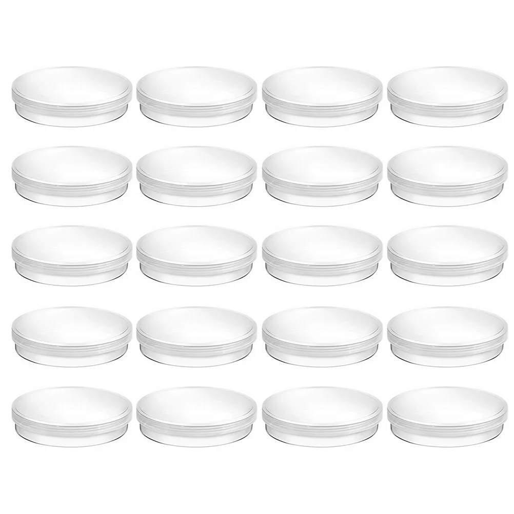 

20Pcs Transparent Petri Dishes Plastic Petri Dish for Laboratory Culture Yeast Parties