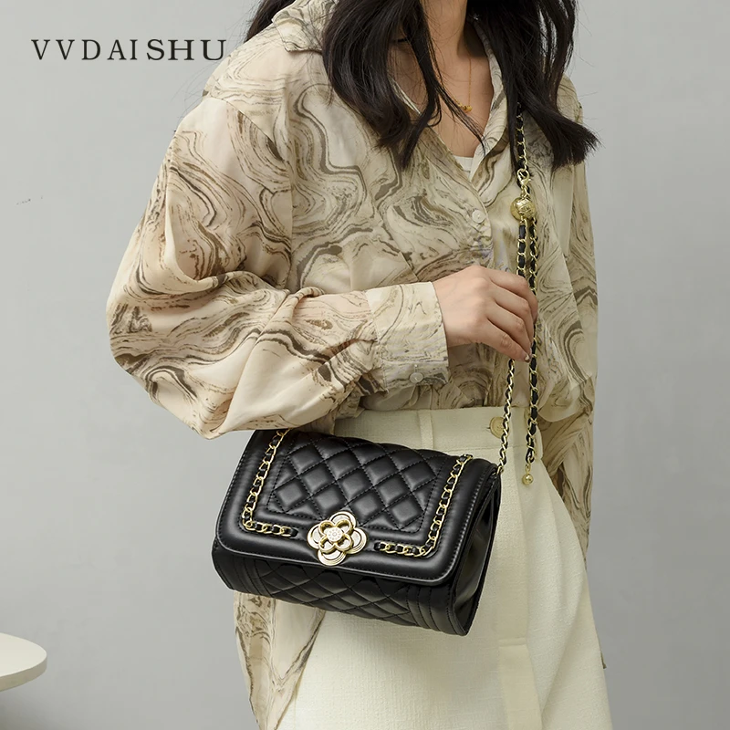 

2022 NEW Women Diamond Lattice Handbags Chains Cover Messenger Shoulder Bags Messenger Crossbody Flap Rhombic Grid Handbag
