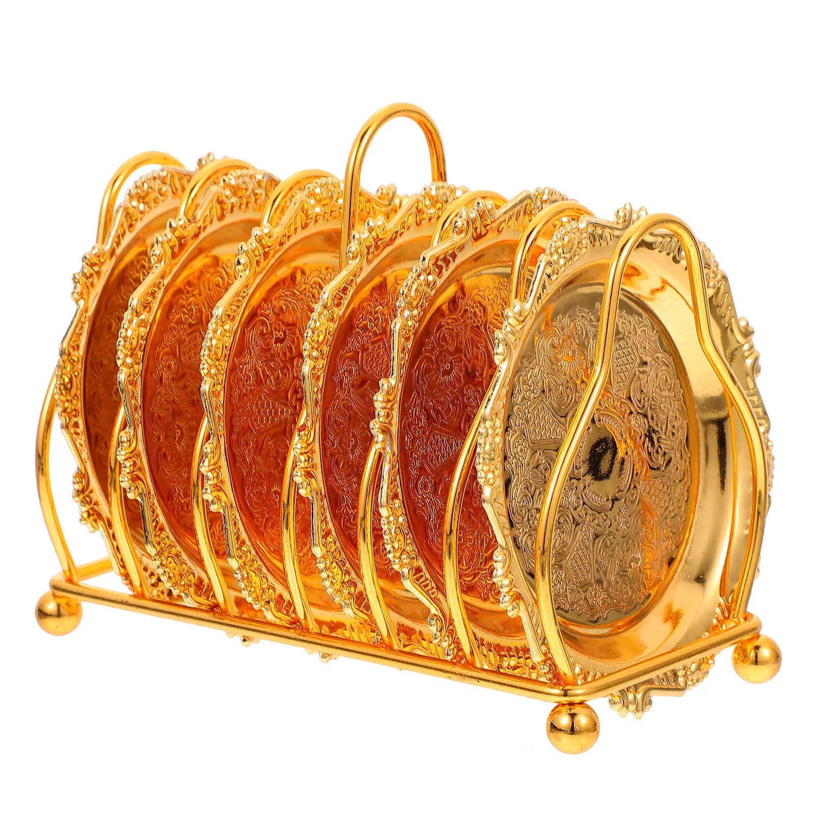 

Drying Rack Dishes Mini Plate Set Golden Creative Food Dish Cake Pan 14.5x10cm Storage Tea Table Tray Metal Home Tableware