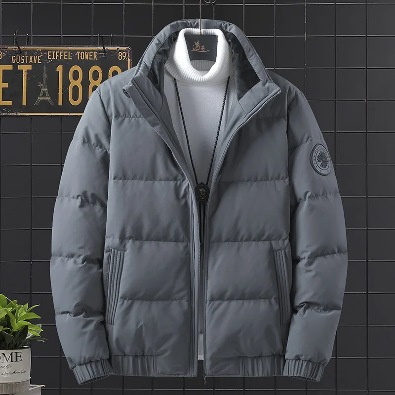 Winter light down jacket men's white duck down short warm coat men's