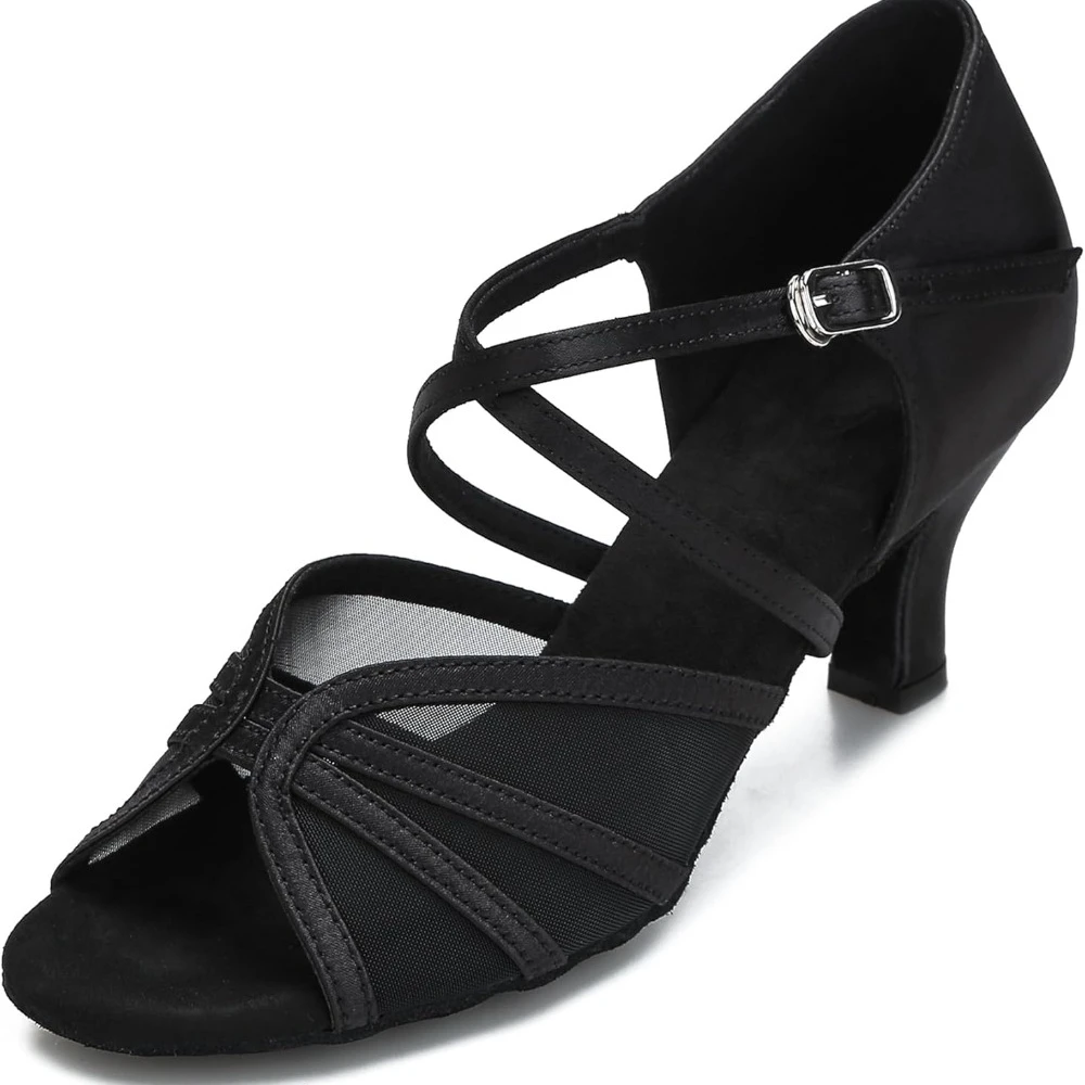 Женская обувь для бальных танцев латинских сальсы туфли с перекрестным ремешком