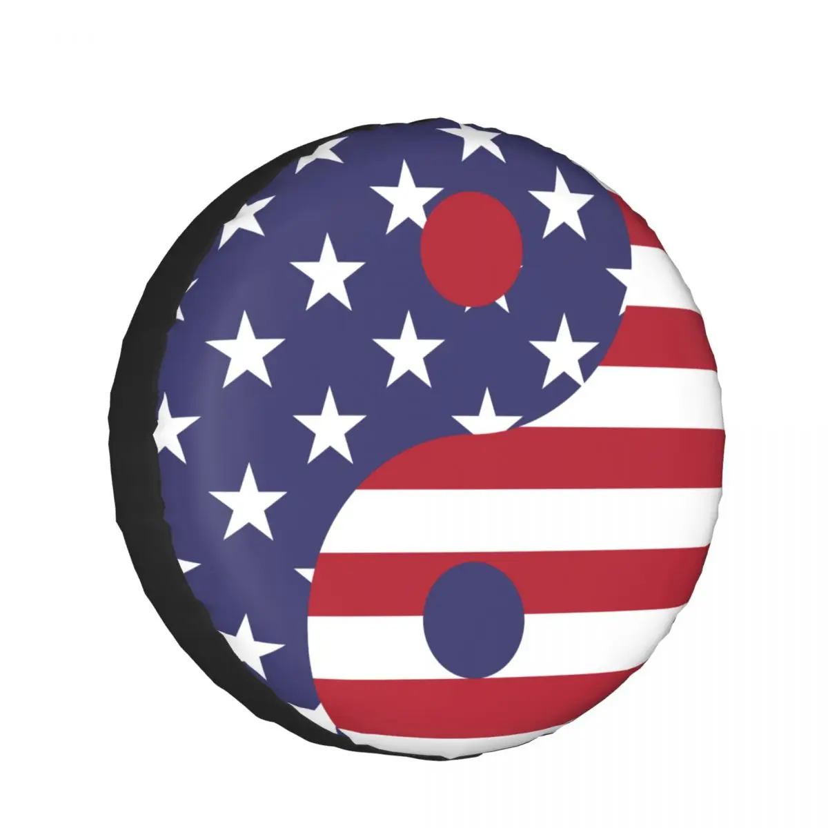 

Spare Wheel Tire Cover Case Pouch Protector Yin Yang America Flag Car Tyres for Jeep Hummer 14 /15/16/17 Inch