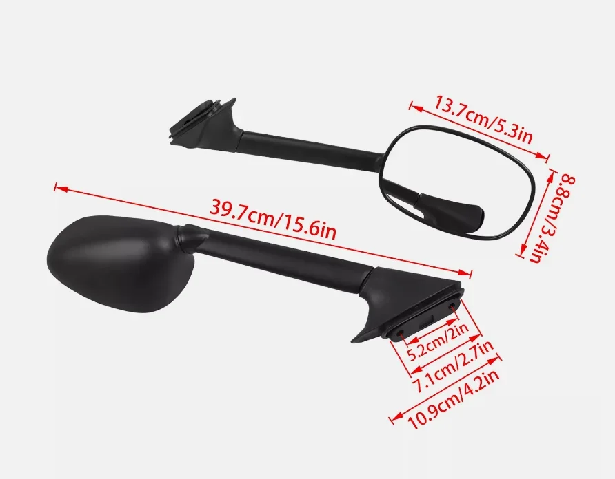 Качество ЕС 1 пара черных боковых зеркал заднего вида для Yamaha T-MAX500 TMAX 500 T MAX 2008-2011