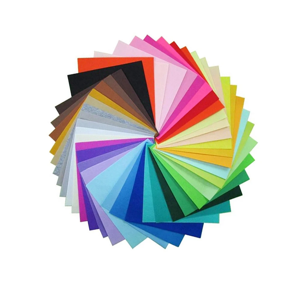 

40 Sheets DIY Colorful Sewing Craft Supplies Sewing Fabric Felt Fabric Sheets Handicraft Material