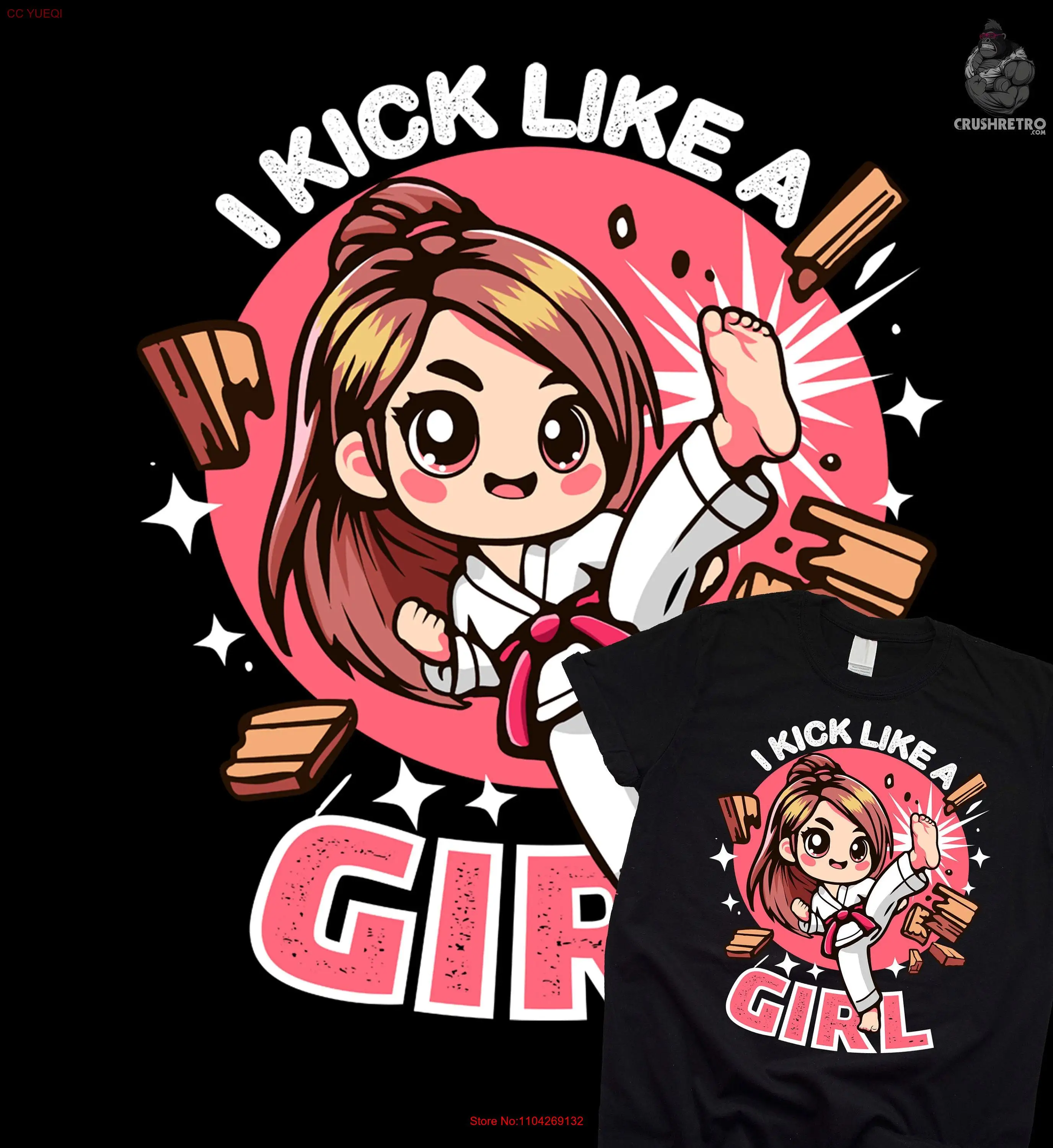 Футболка для девочек-каратэ джиу-джитсу пот боевые искусства тхэквондо с