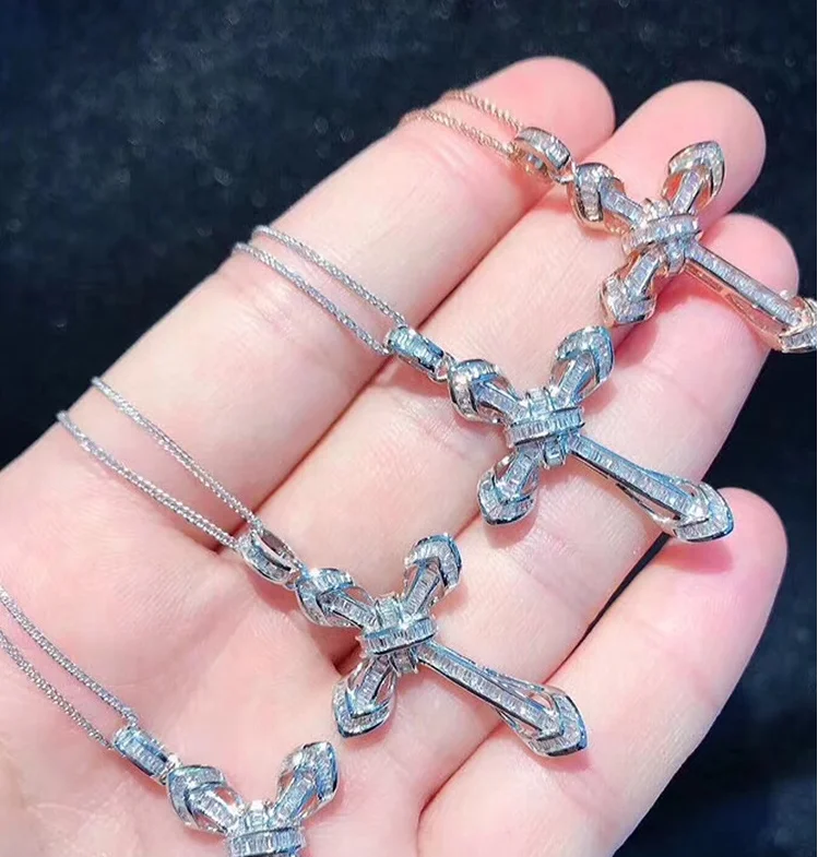 

ANGLANG Romantic Women Wedding Necklaces Brilliant Oval Cubic Zirconia Anniversary Gift Pendant Necklaces Fashion Jewelry
