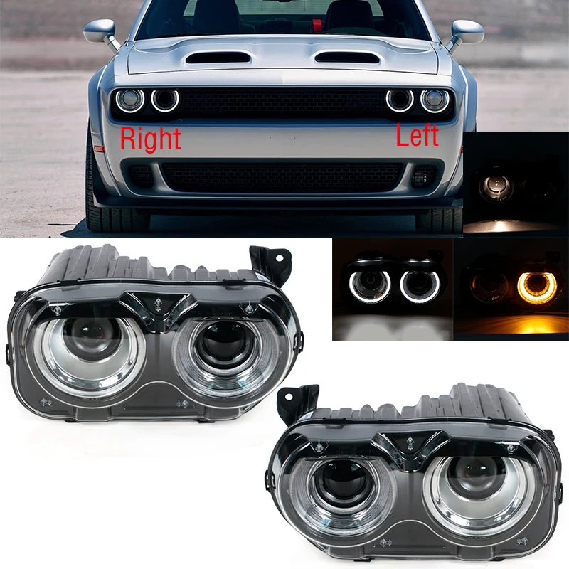 

For Dodge Challenger 2015 2016 2017 2018 2019 2020 2021 Car DRL Front Bumper Headlight Headlamp