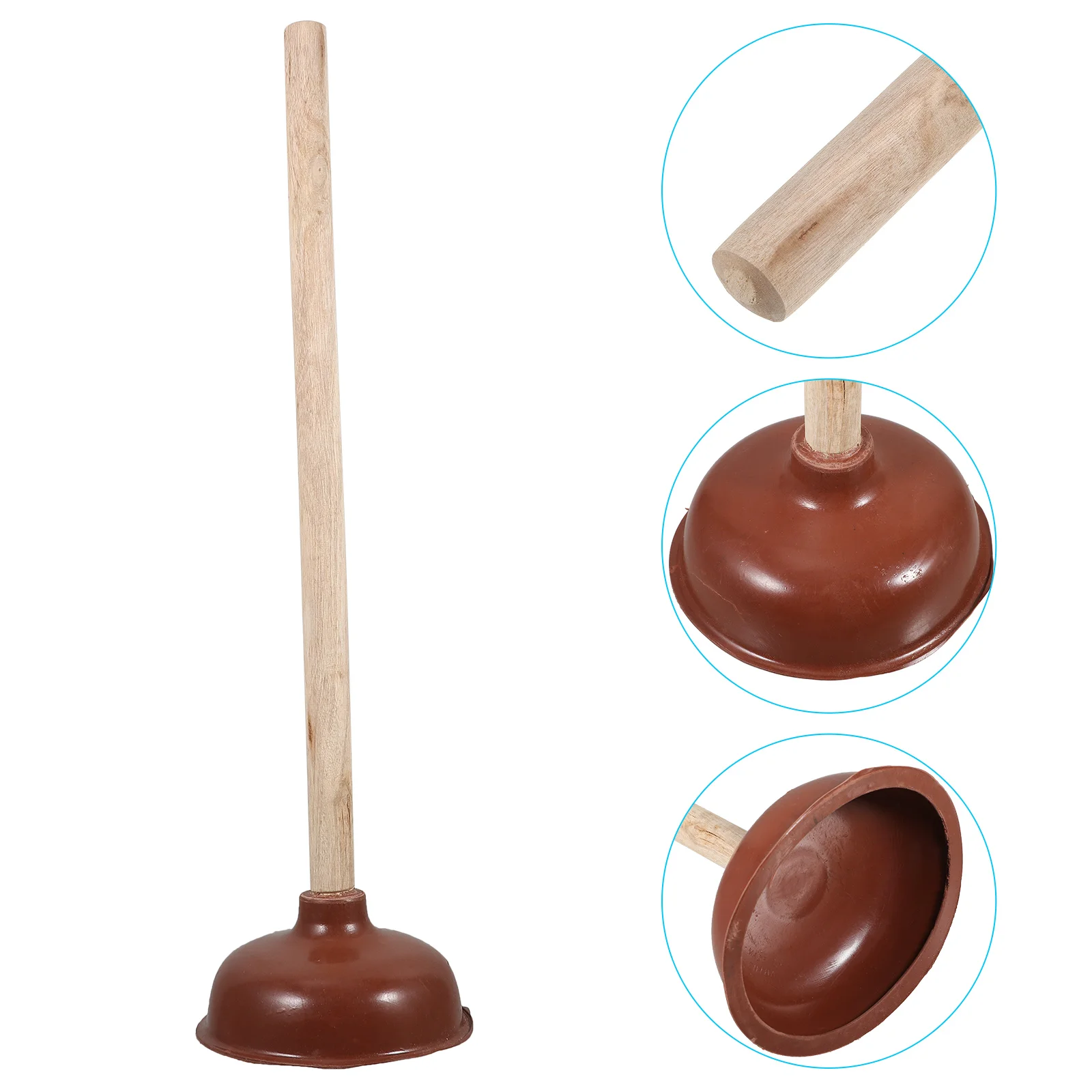 

Suction Stick Toilet Puller Cleaning Accessories Sink Drain Unclogging Tool Wooden Clogged Plunger Pipe and