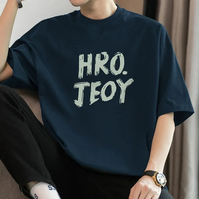 Мужская футболка с коротким рукавом 260 г сверхпрочный топ из чистого хлопка