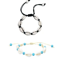 creative handmade natural beach shell jewelry woven shell bracelet women men accessories beaded strand seashells bracelets