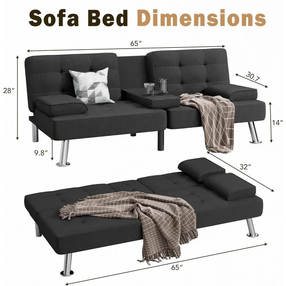 Современный мягкий трансформируемый складной диван-кровать Futon со съемными