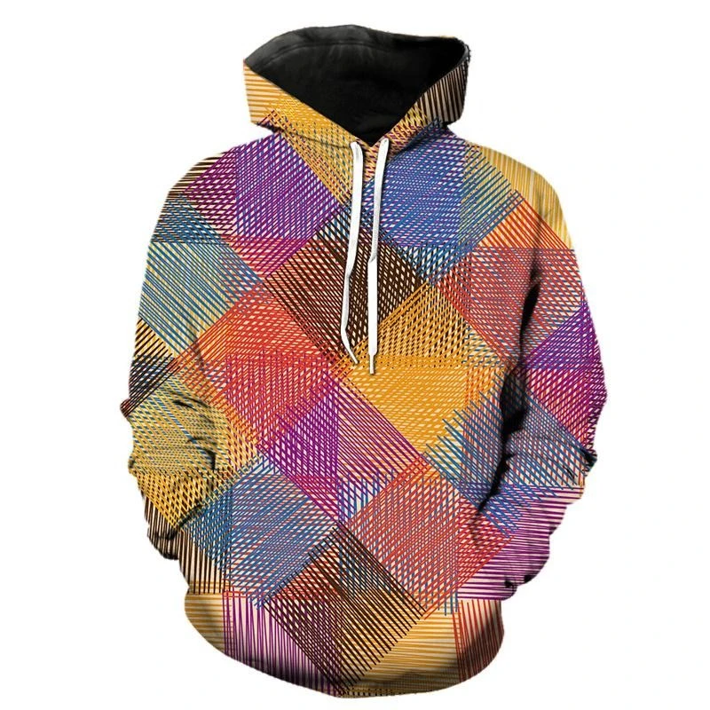 Толстовка с капюшоном Line Circle Design мужской пуловер длинными рукавами уличная