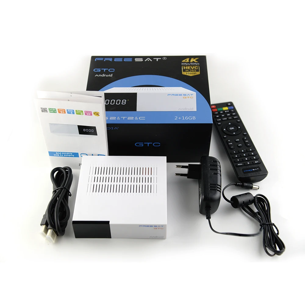 

freesat GTC 4K Android TV BOX Satellite Receiver DVB-T2/S2/C ISDB-T S905D 2+16GB