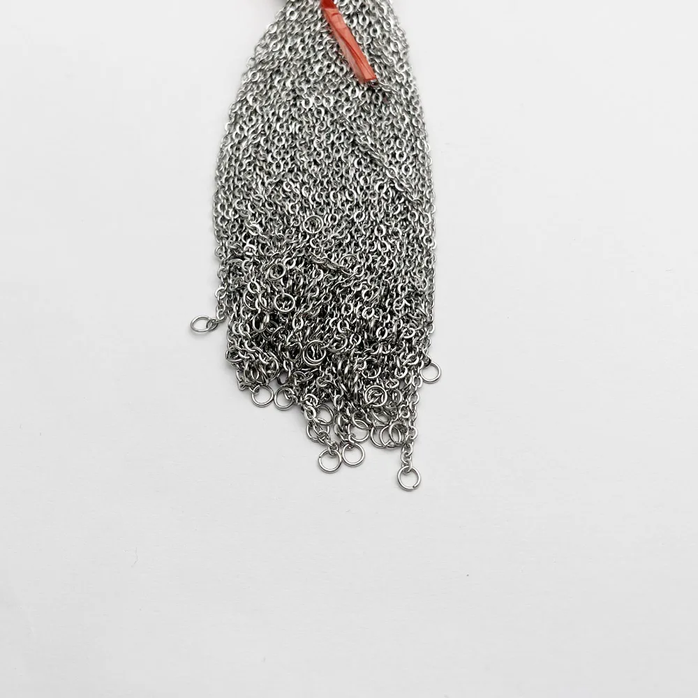 fashion Wholesale Good quality 2MM 55cm jewelry stainless steel cords chain Necklace lanyard pendant clasp lobster clasp 100pc