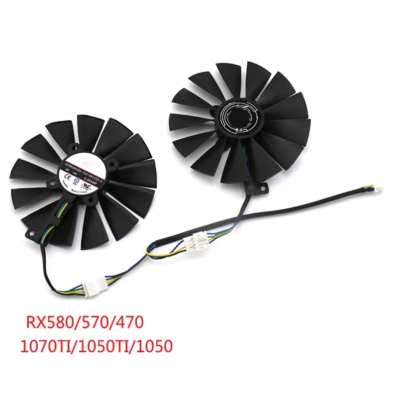 

Original GPU Cooler Fans Graphics Card Fan FDC10M12S9-C ForASUS RX580 RX570 RX470 95mm Radiator Fan Fluid Bearings