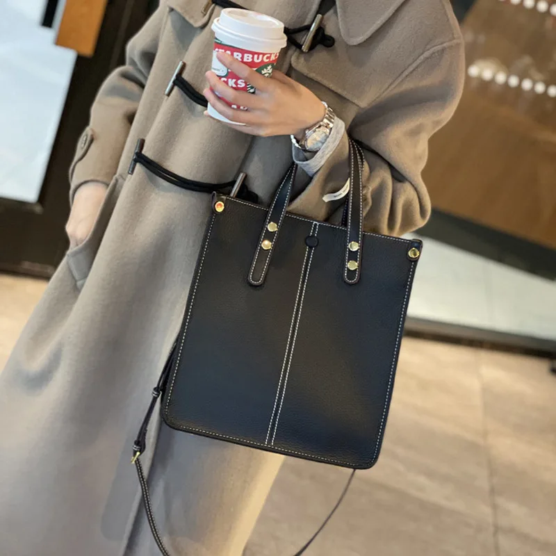 

Вертикальный кожаный портфель, сумка через плечо, женская сумка из воловьей кожи с верхним слоем, сумка через плечо из мягкой кожи, сумка-тоут