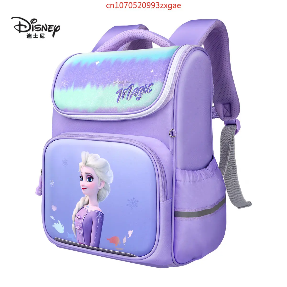 Genuine Disney Frozen backpack, antibacterial waterproof Disney schoolbag, spine care and load relief Disney children's backpack