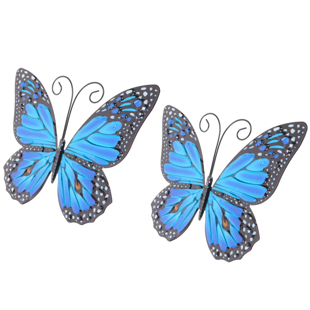 

Wall Butterflies Decor Metal Hanging Decoration Iron Sculpture Craft Outdoor Ornament Garden Sign Pendant Ornaments Decorations