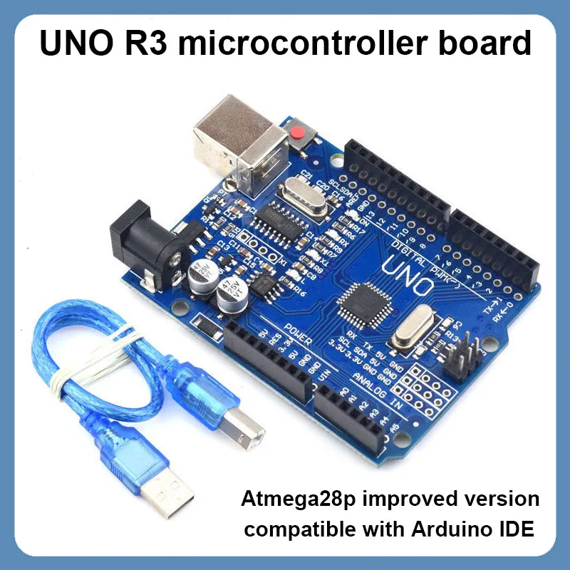 Плата разработки UNO R3 ATMEGA328P CH340/ATEGA16U2 совместима с кабелем для Arduino R3/R4 защитная