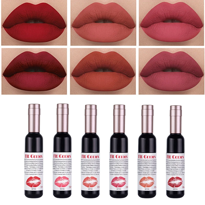 Новинка винно-красная матовая жидкость тинт для губ детские розовые губы женщин