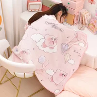 sanrioed anime plush blanket kawaii my melody kuromi pochacco cartoon flannel siesta warm quilt cute bedspread soft pillowcase