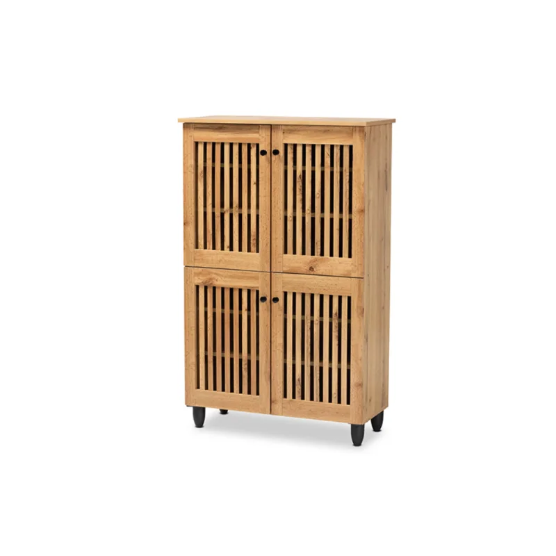 

Baxton Studio Fernanda 4-Door Shoe Storage Cabinet