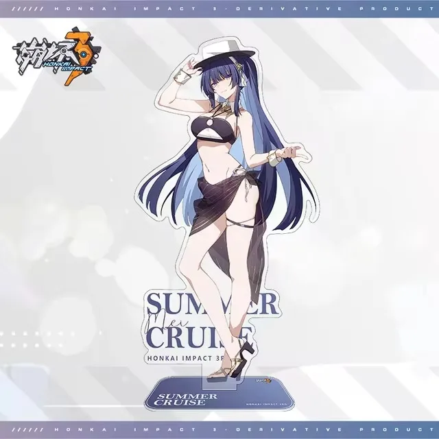 Игра Honkai 3rd Cosplay фигурка на акриловой подставке летний Круизный стенд Misteln Elysia Kiana