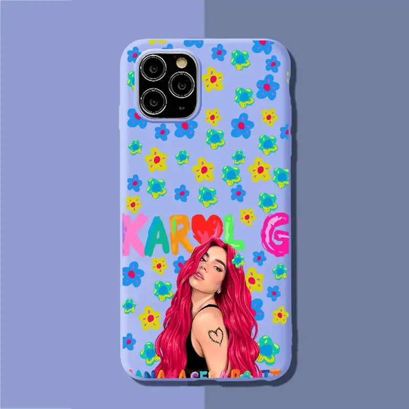 

Karolg Manana Sera Bonito Phone Case for iPhone 11 12 13 Mini Pro Xs Max 8 7 6 6S Plus X XR Solid Candy Color Case