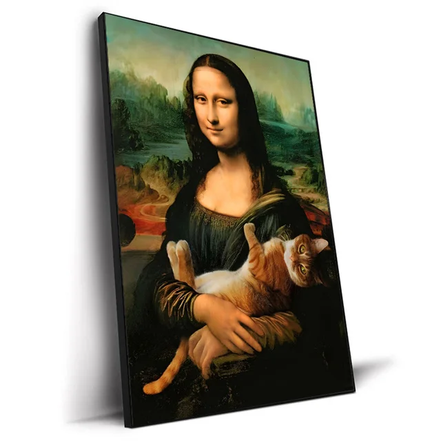 

Картина "Мона Лиза и Кот" на холсте
