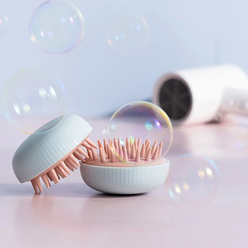 

Мягкая силиконовая щетка для сухого и влажного мытья головы