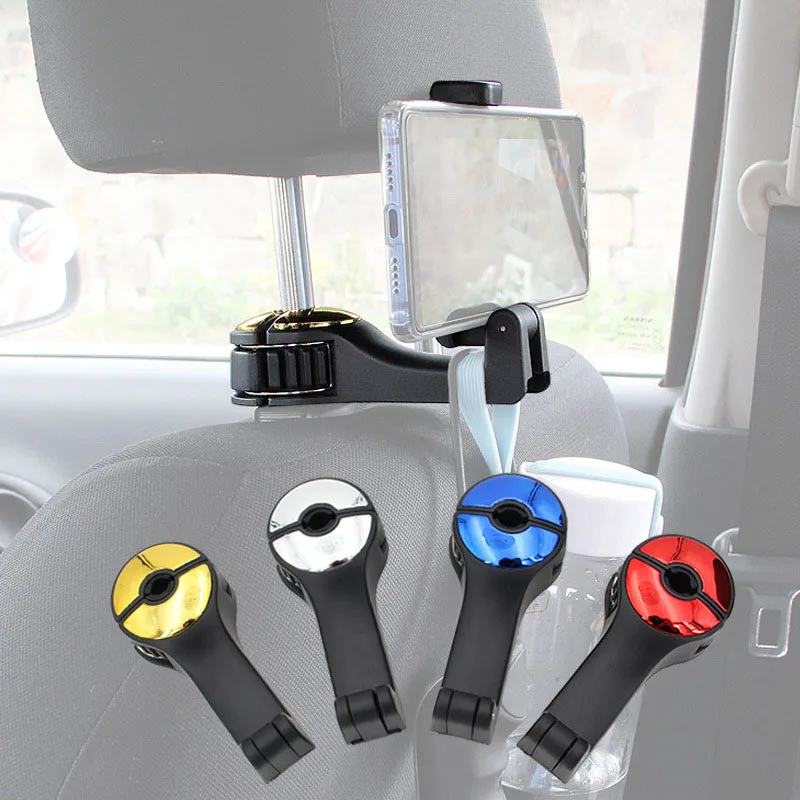 

Car Hanger Interior Parts Accersories Hidden New Lock Hook Multi Functional Rear Phone Bracket Hook Seat Support