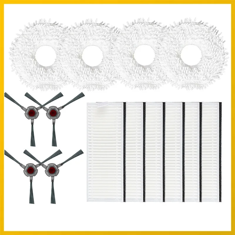 

Боковая щетка, набор Hepa-фильтров, замена Для ECOVACS Deebot N9 + N9 Plus Запчасти для пылесоса, моющаяся швабра, тканевые аксессуары