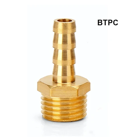 Pagoda Connector 6 8 10 12 14mm Hose Barb Connector Tail Thread 1/8 1/4 3/8 1/2 BSP Thread Brass Water Pipe Fittings