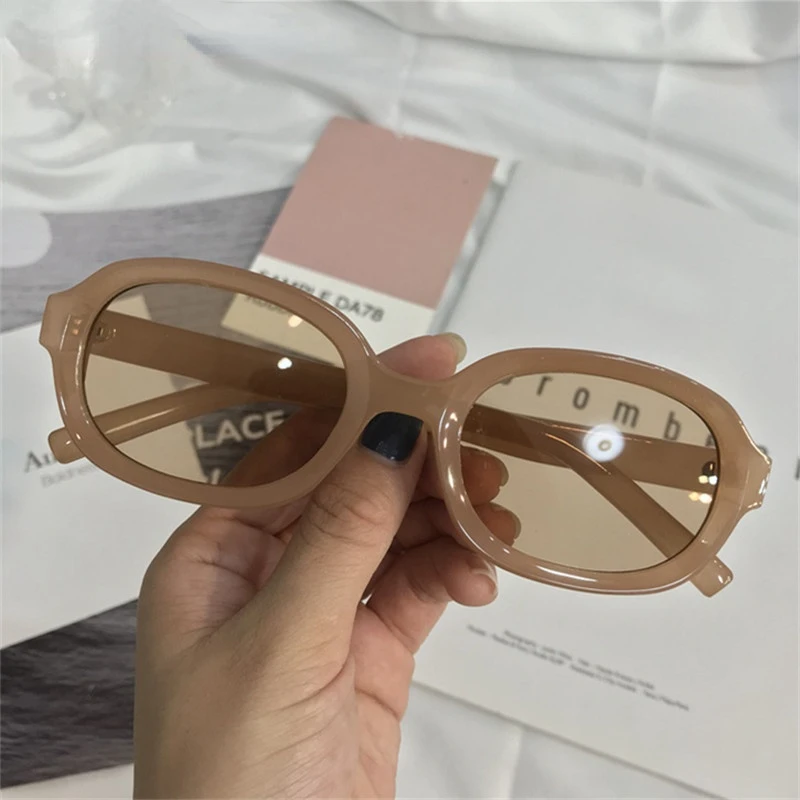 

Small Oval Sunglasses Women Men Vintage Designer Red Sun Glasses Ladies Personality Outdoor Goggles UV400