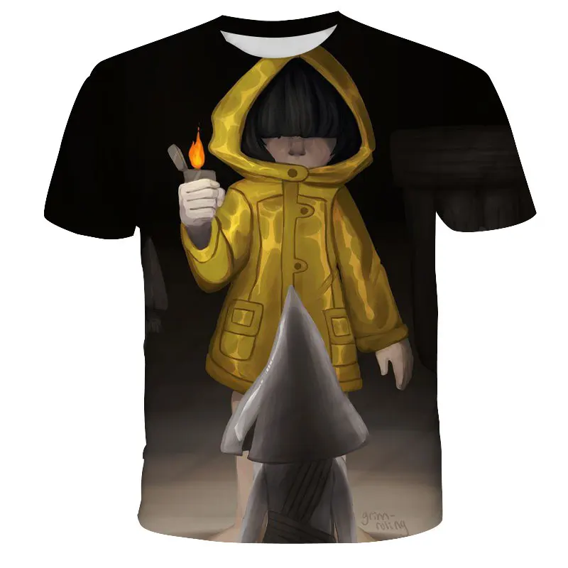 

Детская одежда 2023, 3D футболки с рисунком маленького кошмара и страшных игр, очаровательные детские повседневные футболки, одежда для мальчи...