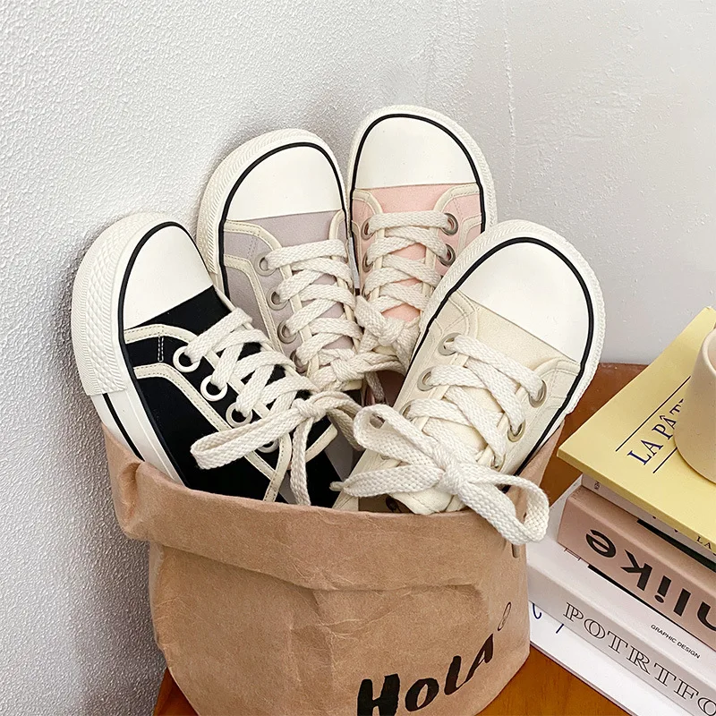 Ugly and Cute Big Head Canvas Shoes for Women in 2023 Summer Inns: A Small Group Retro Two Wear Mango Shoes Casual Board Shoes