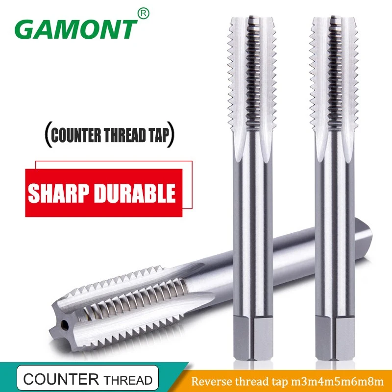 

GAMONT Reverse Thread Tap Inverted Thread Left Hand Thread Tapping Bit m3/m4/m5/m6/m8/m12/m14/m16/m18/m20
