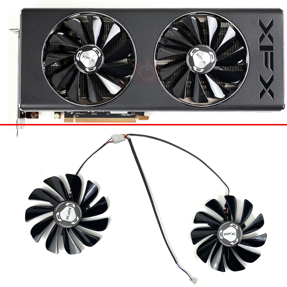 Охлаждающий вентилятор 95 мм 4PIN CF1010U12S DC12V RX5700XT GPU для elsa XFX RX 5700 двойное рассеивание
