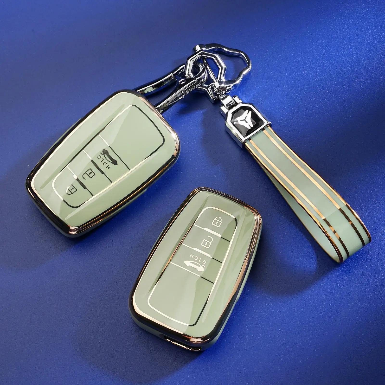 

TPU Car Key Case Cover Remote Fob Holder Shell Keychain Protector for Toyota Corolla Cross CHR RAV4 Camry Prius Land Cruise Q6I2