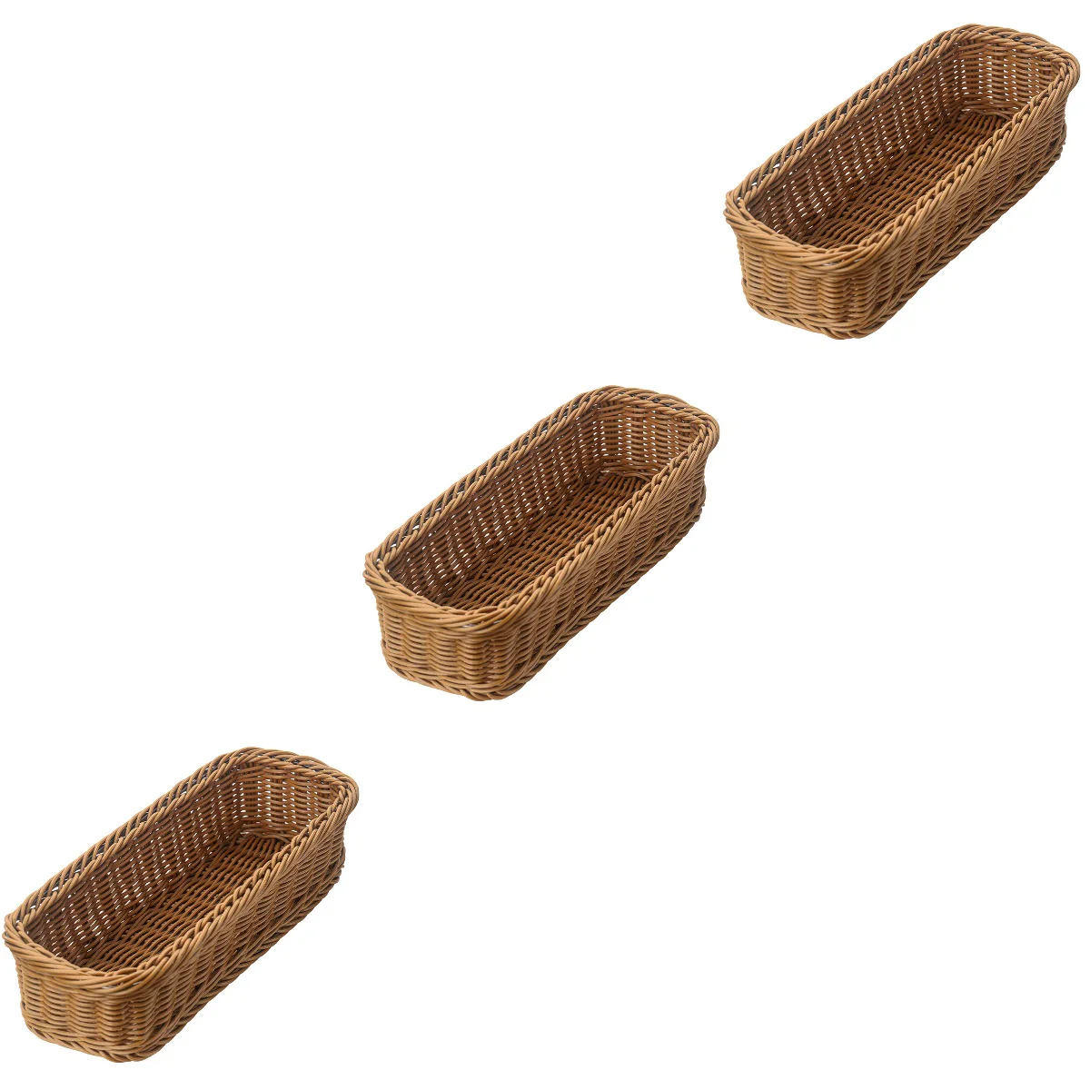 

3 pcs Cutlery Holder Storage Rack Serving Basket Wooden Utensil Holder Kitchen Drawer Organizer Cutlery Drying Storage