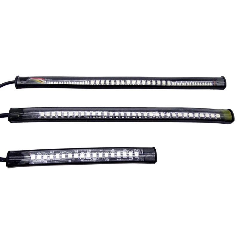

1 Pcs Universal Motorcycle Stripe Light Tail Brake Stop Turn Warning Signal Lightping Caution Light Lamp 12V 48/32/18-LED
