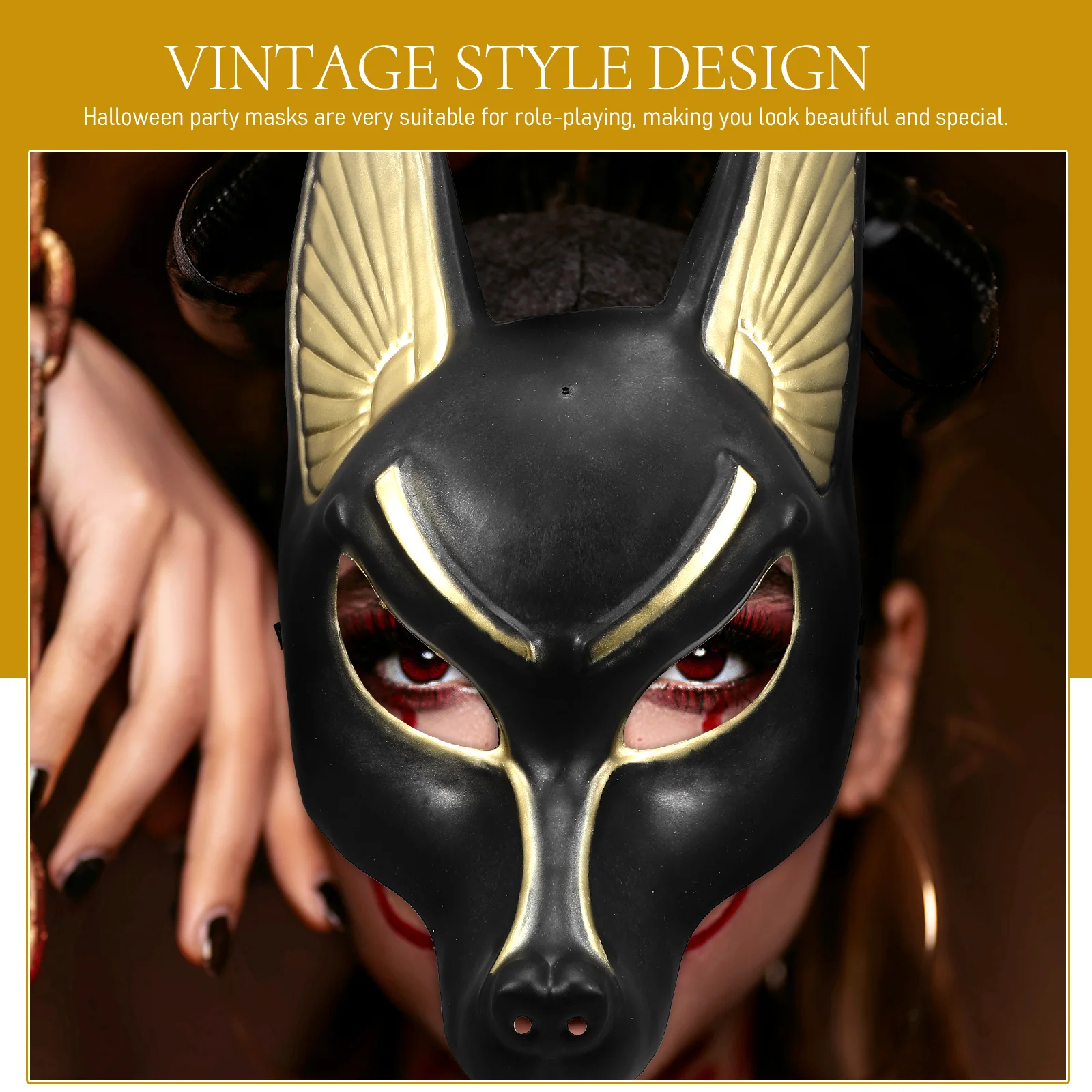 Животное Анубис Маска Человек Надувной Паук Марди Гра Пластиковый Бал-Маскарад