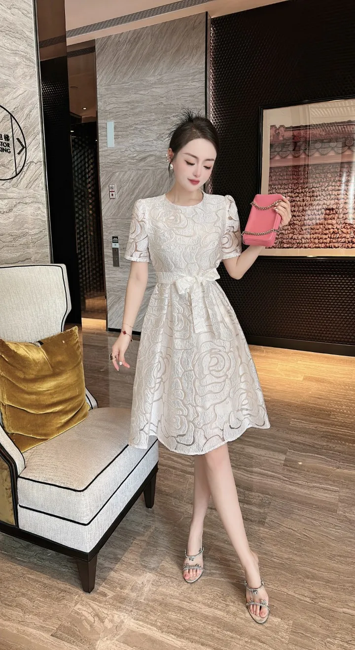 2023 Spring/Summer Fashion New Women's Clothing Jacquard Dress 0704