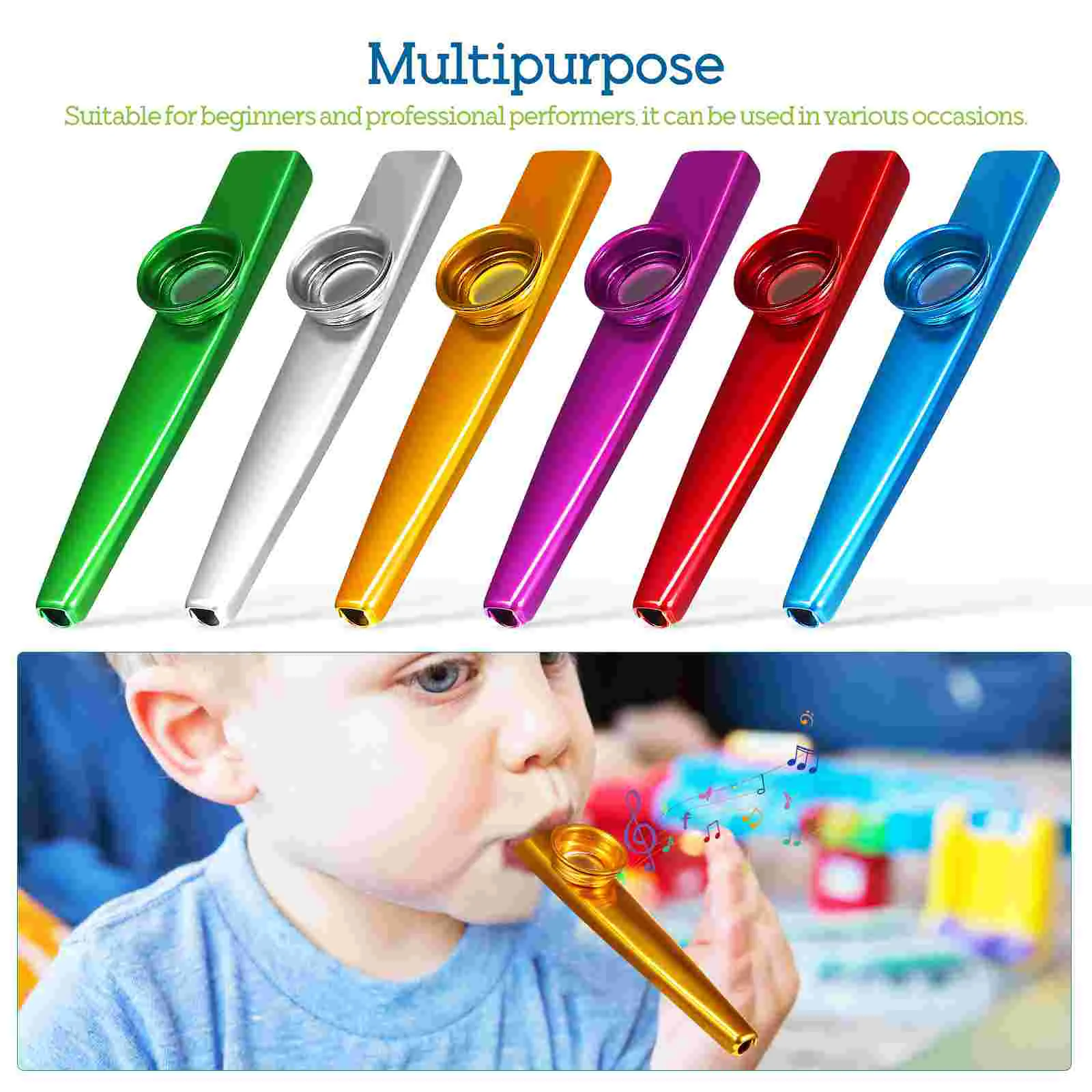 6 Pcs Kazoo Percussion Instruments Metal Musical For Adults Kids Adult Kazoos