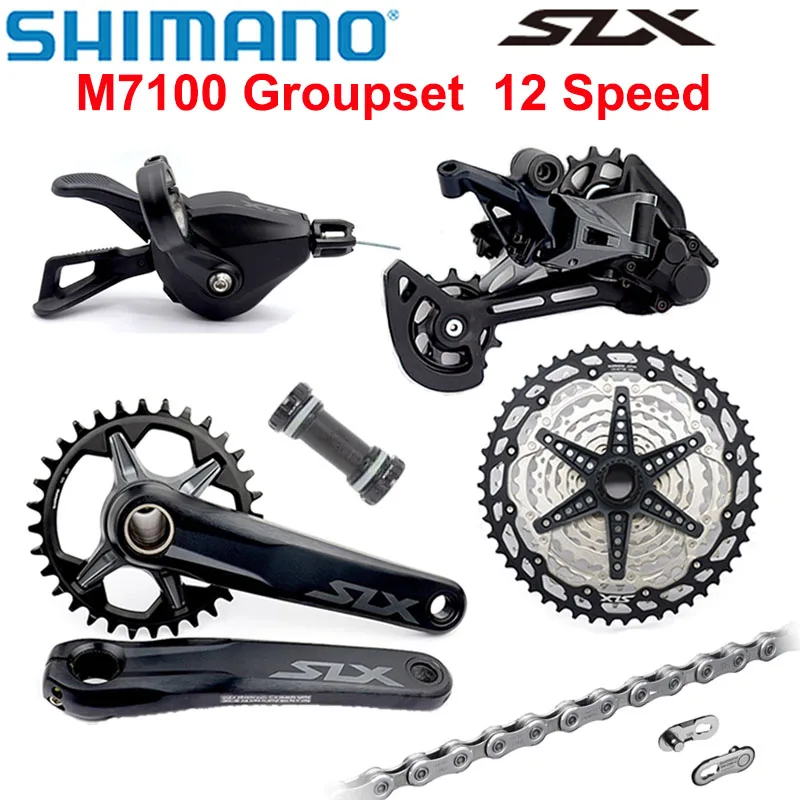 

SHIMANO SLX M7100 Groupset 12 speed 32T 34T 170 175mm Crankset Mountain Bike 12v Groupset 10-51T Rear Derailleur Chain Original